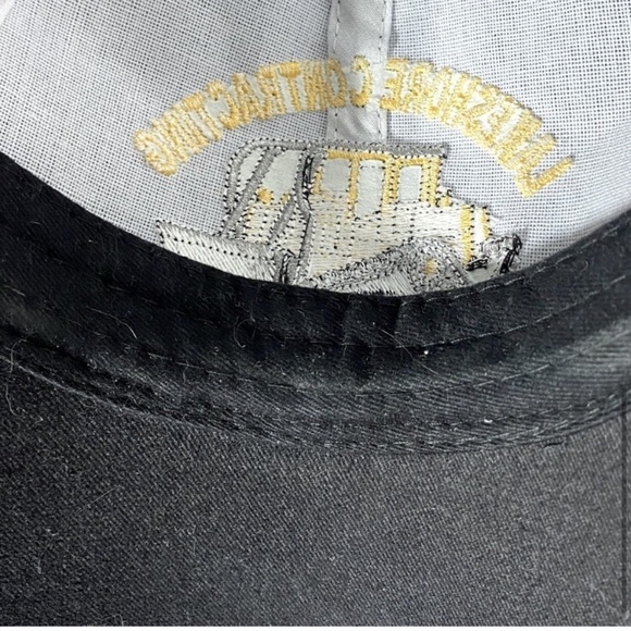 Vintage Black Yellow Embroidered Lakeshore Contracting Hat - Picture 7 of 11